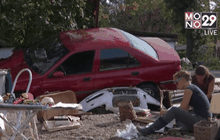 ทำความสะอาดหลังน้ำท่วมในฝรั่งเศส