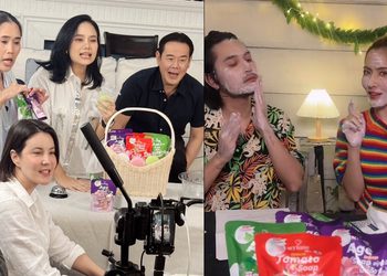 เหล่าคนดัง พิ้งกี้ สาวิกา, อาร์ตี้ ธนฉัตร, หนิง ปณิตา, ดีเจดาด้า วรินดา, เป๊ก สัญชัย, ธัญญ่า ธัญญาเรศ และ อ้น ศรีพรรณ ตบเท้าไลฟ์สด “สบู่มาแรง เซรินนะ”