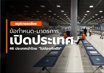 ข้อกำหนด “เปิดประเทศ” สำหรับผู้ที่จะเข้าไทยไม่กักตัว / รายชื่อประเทศ