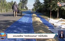 ชาวนาขอโทษ “ตากข้าวบนถนน” ทำบิ๊กไบค์ล้ม