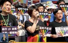 ​กลุ่ม LGBT ประท้วงเรียกร้องสิทธิในไต้หวัน