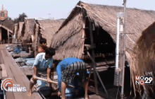 พายุพัดถล่มร้านอาหารแพปลา จ.อุบลราชธานี