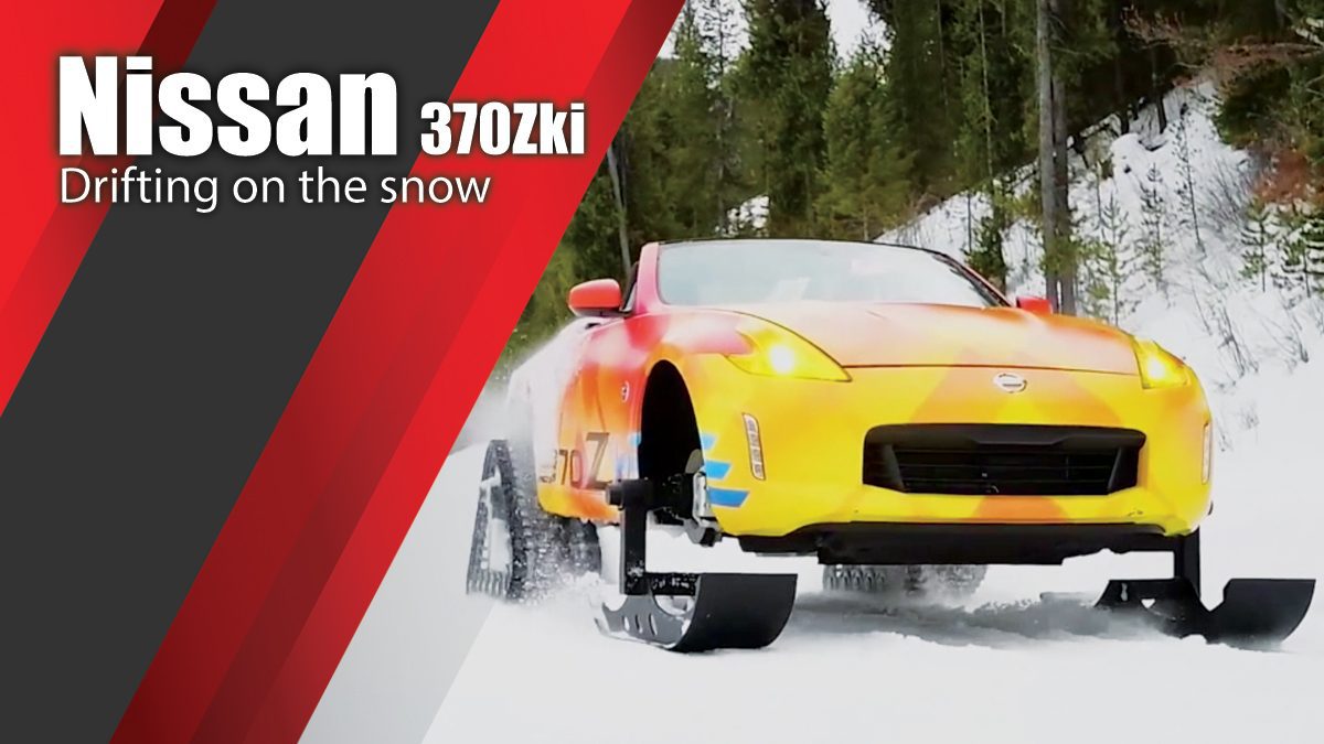 Nissan 370Zki Drifting on the snow