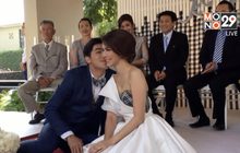 แข้งไทยลีกจูงมือดาราวิวาห์สไตล์อีสานนุ่งผ้าขาวม้าสวยเก๋