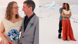 คู่รักอังกฤษ ทำสถิติใหม่จัดงานแต่งงาน ท่ามกลางอากาศหนาวที่สุดในโลก