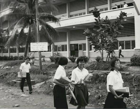 อาคารเรียนหนึ่งในคณะวิทยาศาตร์ เมื่อปี 2509 อาคารเรียนหนึ่งในคณะวิทยาศาตร์ เมื่อปี 2509