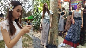 15 ลุค เดียร์น่า ฟลีโป นุ่งผ้าไทย ใส่ผ้าซิ่น สวยน่ารักมาก!!