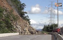 ดินสไลด์จากเขาดอยพระบาทปิดถนนลำปาง-เด่นชัย