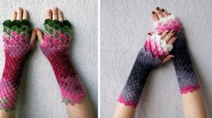 หนาวนี้มีหรือยัง!! ถุงมือไหมพรมลายมังกร หรือที่แท้คือ เกล็ดงู เจ้าแม่นาคี