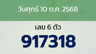 หวยลาว งวดวันศุกร์ 10 ตุลาคม 2568