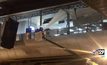 ฝ้าหลังคาสถานีรถไฟฟ้าสีม่วงพังหลังฝนกระหน่ำ