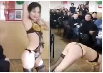 ตำรวจหญิงระดับสูงในรัสเซียโดนไล่ออกฟ้าผ่าหลังจ้างสาวเต้นยั่วสวาทลูกน้อง