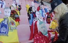 ทีมเบลารุสติดรูปแฟนบอลแทนดูเกมในสนามจริง