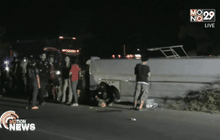 รถทัวร์โดยสารตกถนน จ.พิษณุโลก