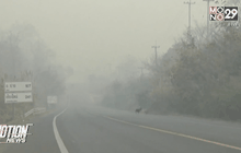 หมอกควันไฟป่าแม่ฮ่องสอนเลวร้ายลง