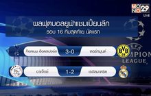 ผลฟุตบอลยูฟ่า แชมเปี้ยนส์ลีก รอบ 16 ทีมสุดท้าย