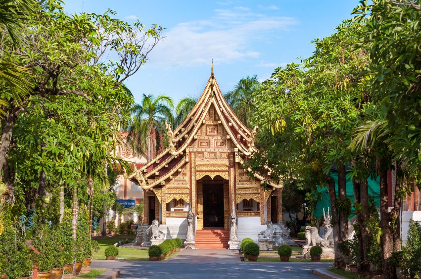Wihan Lai Kham at Wat Phra Singh, Chiang Mai, Thailand