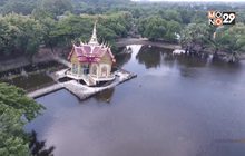 ศาลาวัดเขาสะพานนาคพังถล่มจมน้ำครึ่งหลัง จ.ลพบุรี