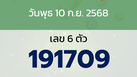 หวยลาว งวดวันพุธ 10 กันยายน 2568