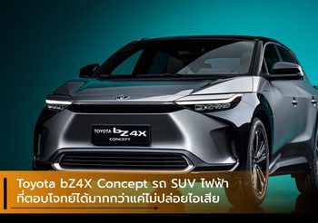 Toyota bZ4X Concept รถ SUV ไฟฟ้า ที่ตอบโจทย์ได้มากกว่าแค่ไม่ปล่อยไอเสีย