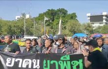 ม็อบชุดดำค้านแบน 3 สารเคมี ชุมนุมทำเนียบ