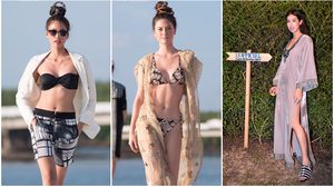 แนท อนิพรณ์ ในชุดว่ายน้ำ นำทีมเดินแฟชั่น ริมชายทะเล ชิลสุดๆ!!