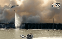 ไฟไหม้สะพานรถไฟในสหรัฐฯ