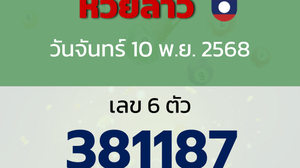 หวยลาว งวดวันจันทร์ 10 พฤศจิกายน 2568