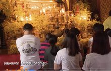 ประชาชนไหว้พระขอพรเสริมสิริมงคลต้อนรับปีใหม่