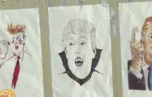 ศิลปะล้อเลียน “ทรัมป์” ในสวีเดน