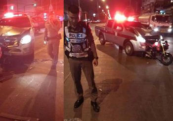 ตร. ขอรับผิด ปมขับกระบะชนคนขี่ จยย. ได้รับบาดเจ็บ ขณะไล่ตามจับเด็กแว้น