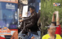 ตำรวจฮีโร่ช่วยขับรถบัสขึ้นเขา จ.เชียงใหม่