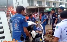 รถบรรทุกเสียหลักตกคูน้ำข้างถนน ดับ 4