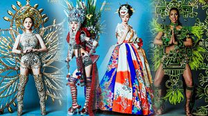 สวยตะลึง ชุดประจําชาติ สุดอลังการ Miss International Queen 2018