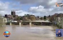 อังกฤษเตือนภัยน้ำท่วมรุนแรงหลายจุด หลังพายุเดนนิสถล่ม