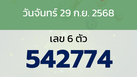 หวยลาว งวดวันจันทร์ 29 กันยายน 2568