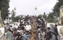 บรรยากาศการทำบุญวันออกพรรษา
