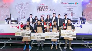 CP-Meiji Speed Coffee Art Championship 2022 ดุเดือด “พชร ทับทิมชัย” ทำสถิติคว้าแชมป์สมัยที่ 3 เฉือนชนะบาริสต้าชาวสิงคโปร์ ภายในงาน Thailand Coffee Fest 2022