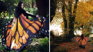 ผ้าคลุมปีกผีเสื้อ จากดีไซน์เนอร์สุดเจ๋ง! สวยงามและสมจริงราวกับในเทพนิยาย