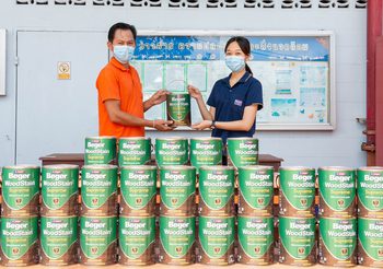 เบเยอร์ ร่วมมือ ว้าว เดคอร์ สนับสนุนผลิตภัณฑ์สีงานไม้ เพื่อใช้บูรณะศาลาปฏิบัติธรรม วัดราษฎร์ศรัทธาธรรม