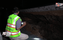 ถนนเลียบคลองสิบหนองเสือทรุดกว่า 2 เมตร