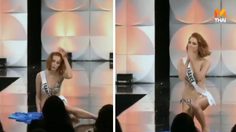 ชมคลิป ผู้เข้าประกวด MU2019 ลื่นล้ม รอบชุดว่ายน้ำ คนดูปรบมือให้กำลังใจ