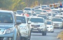 จราจร ถ.มิตรภาพ ปริมาณรถหนาแน่น-ชะลอตัว