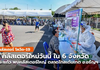 7 คลัสเตอร์ใหม่ใน 6 จังหวัด – อรัญฯ คลัสเตอร์ใหญ่ พบ 231 ราย