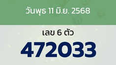 หวยลาว งวดวันพุธ 11 มิถุนายน 2568