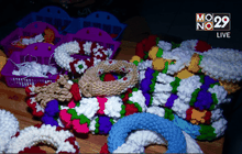 พวงมาลัยไหมพรม ของขวัญวันแม่