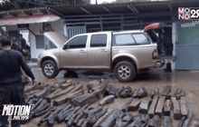 จับขบวนการลักลอบขนไม้พะยูง จ.มุกดาหาร