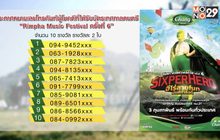 ประกาศผู้โชคดีที่ได้รับบัตรเทศกาลดนตรี “Rimpha Music Festival ครั้งที่ 6”
