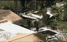 เครื่องบินเล็กตกใส่บ้านในสหรัฐฯ