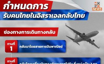 กำหนดการรับคนไทยในอิสราเอลกลับไทย